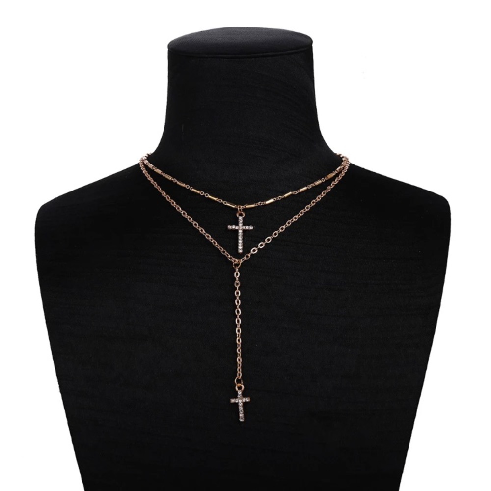 NEW “Forever Faith” Layered Cross Diamond Necklace - Picture 6 of 7